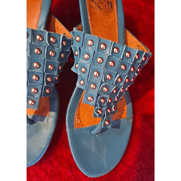 Söfft Clogs Wedges Sexy Gold Studded Pumps High Heels Women's Shoes Sz 7.5M - Picture 6 of 13